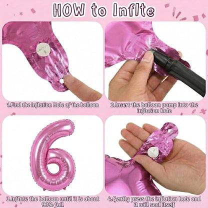 Pink Number 16 Balloon 40 Inch, Shimmering Foil Sweet 16 Party Supplies | - Image 5