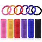 120PCS Multicolour Hair Ties for Women Girl,Black Elastics Hair Ties No Damage Ponytail Holder for Thick/Thin Hair Accessories,Soft Cotton Cloth Seamless Hair Bands