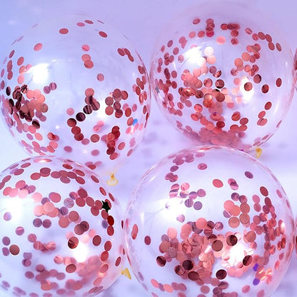 Rose Gold Confetti Balloons - Image 6