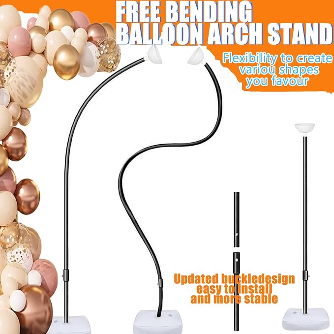 Balloon Arch Kit for Party Birthday Decoration 9.2FT & 6FT | Black Bendable - Image 2