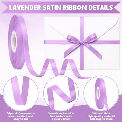 30Yards 3/8In Lavender Thin Ribbon - Image 3