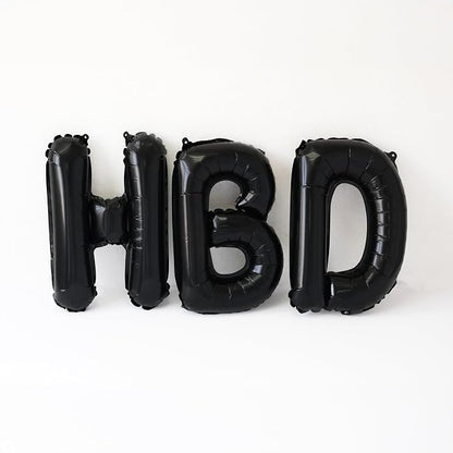 52 Pcs 16 Inch Black Letter Foil Balloons, 2 Sets of A-Z, Mylar Metallic - Image 5