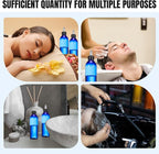 Barydat 12 Pcs Applicator Bottles for Hair, Squeeze Hair Oil Applicator Bottle Refillable Empty Plastic Bottles, Twist on Top Cap with Open Close Nozzle and 2 Funnels(8 oz,Blue)
