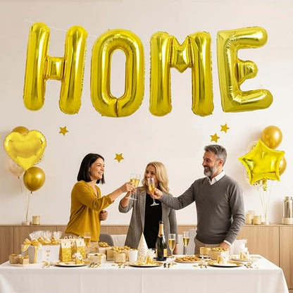 TONIFUL 40 Inch Large Gold Letter HOME Foil Balloons Alphabet Balloons | Giant - Image 3
