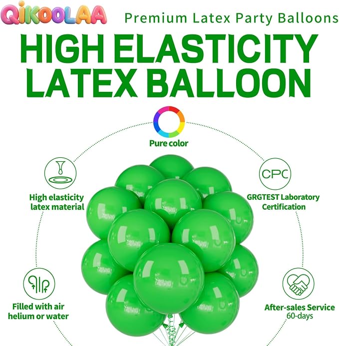 32Pcs Green Big Balloons 18 Inch, Round Large Latex Party Balloons - Image 2