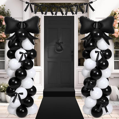 2 Sets Christmas Decor Bow Theme Balloon Column Stand Kit Decorations Bow - Image 8