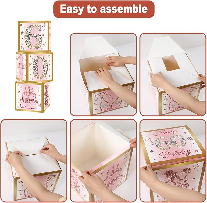 DataMoon 60th Birthday Decorations Boxes - Image 5