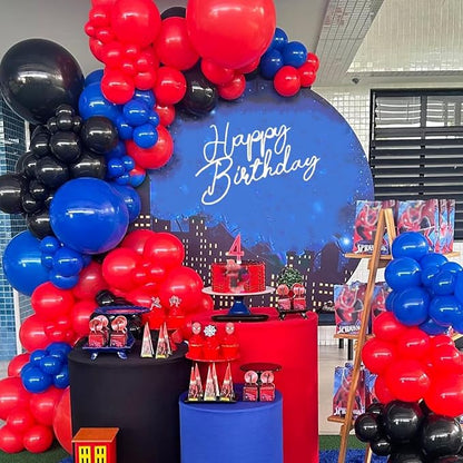 50pcs 12 Inch Black Red and Blue Balloons - Image 6