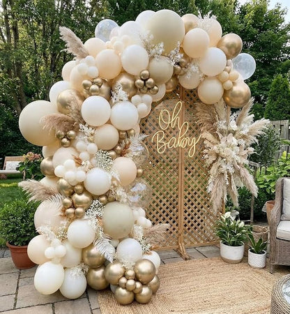Sand White Gold Balloon Arch Kit - Image 4