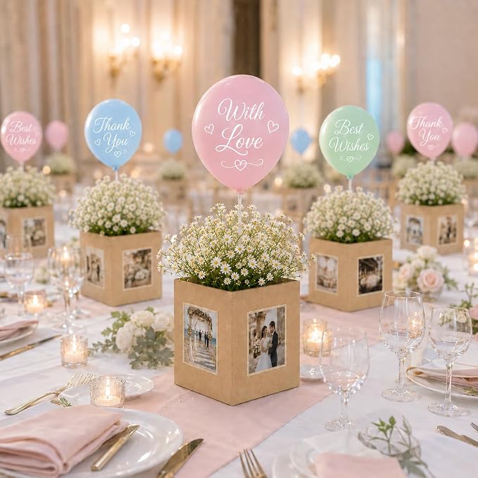 Cinrobiye 12 Pcs Wedding Table Centerpiece Boxes - Image 4
