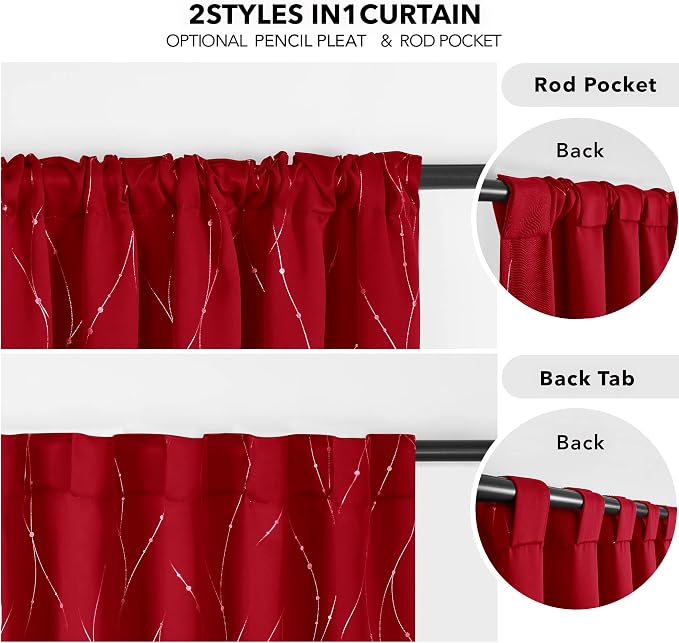 Deconovo Blackout Back Tab Curtains - Image 4