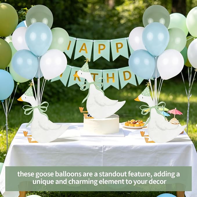 12 Sets One Silly Goose 1st Birthday Decoration Goose Balloon Stand Kit Baby - Image 7
