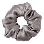 LILYSILK Silk Hair Scrunchies/Ties for Frizz & Breakage Prevention, 100% Mulberry, No Damage, Elastic ponytail Holders, 1Pc, Deep Grey