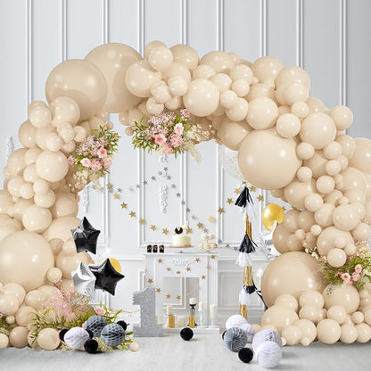 114pcs white Sand Balloons Different Sizes Pack, 18 12 10 5 Inches Balloon | - Image 6