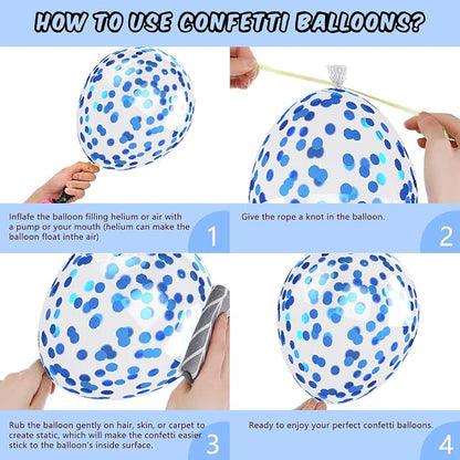 Blue & White Balloons Set - Image 3