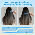Rat Tail Comb 2Pcs Rat Tail Combs for Women, Fine Tooth Parting Tip Carbon Fiber Root Teasing Anti Static Combs for Styling (2Pcs Blue)