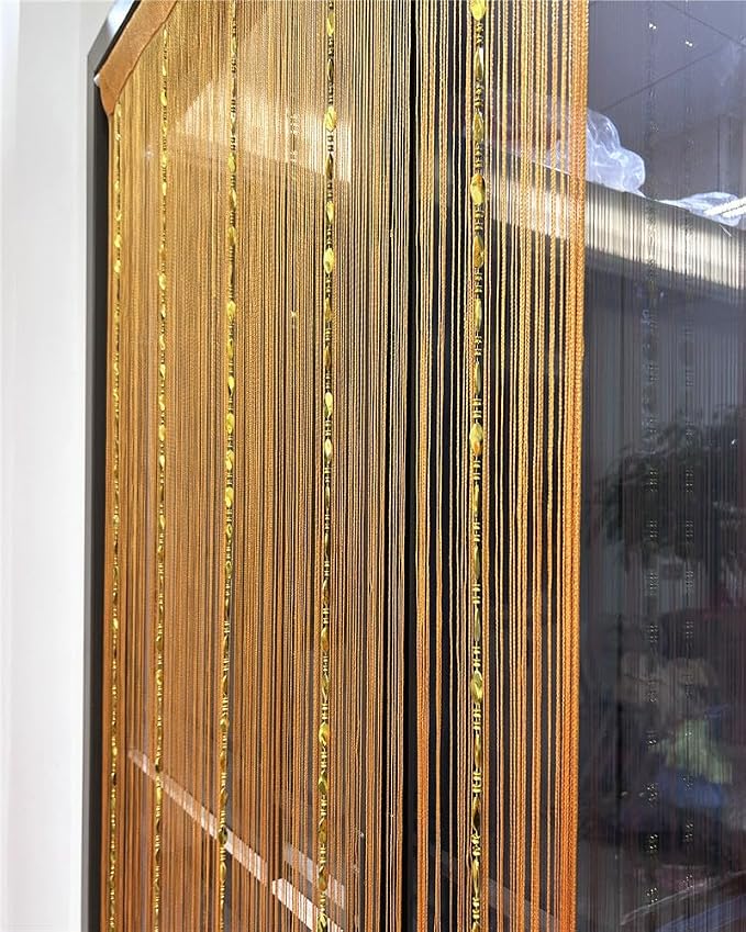 ave split 100cmX200cm Decorative Door String Curtain Beads Wall Panel Fringe - Image 4