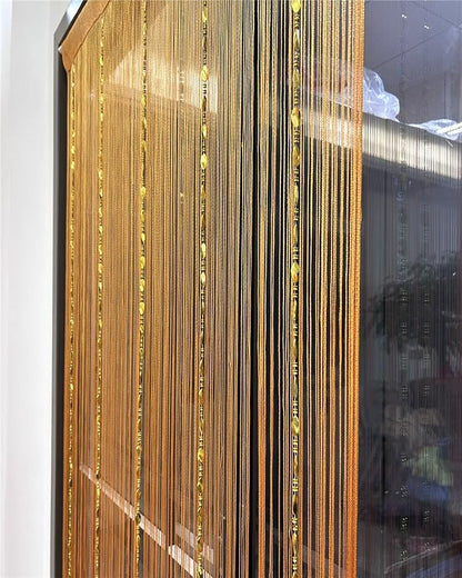 ave split 100cmX200cm Decorative Door String Curtain Beads Wall Panel Fringe - Image 4