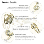 Music Note Hair Clips Large Metal Hair Claw Clip with Pearl Gold Musical Score Hair Claws Strong Hold Nonslip Hair Jaw Clip for Thin Thick Hair Stylish Hair Accessories for Women Girls