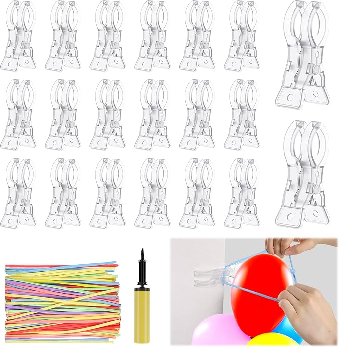 20 Pcs Large Clips for Balloon Arch Plastic Transparent Backdrop Spring Clamps - Image 8