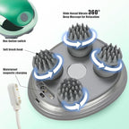 Electric Scalp Massager, Head Massage Scalp with 4 Removable Massage Claws, Rechargeable,Promotes Hair Growth, Relieves Stress, Waterproof, Portable Handheld Head Massager,Gift