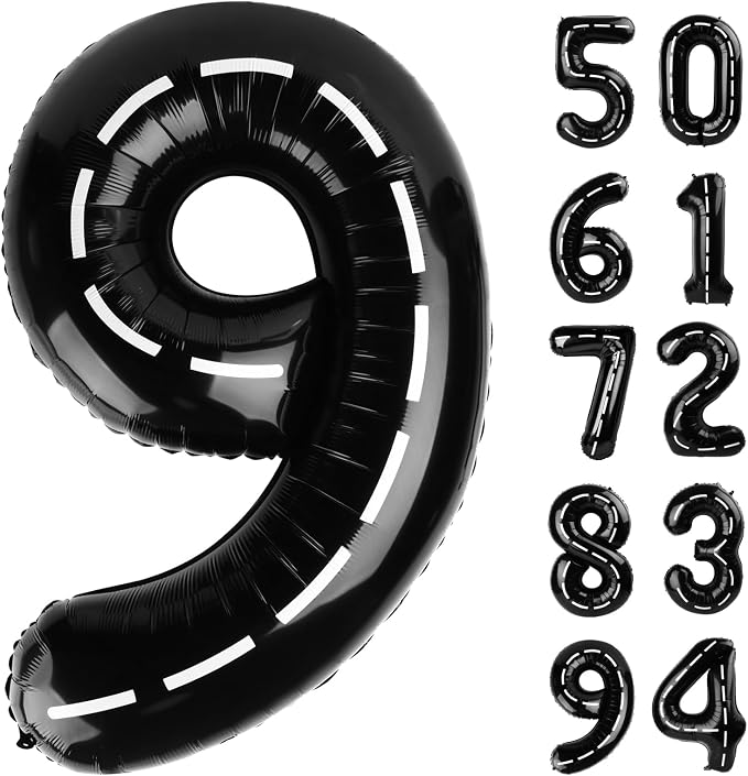 Line 9 Balloon - Number Balloon 40 Inch, 9th Line Birthday Decorations | Giant by IWERP