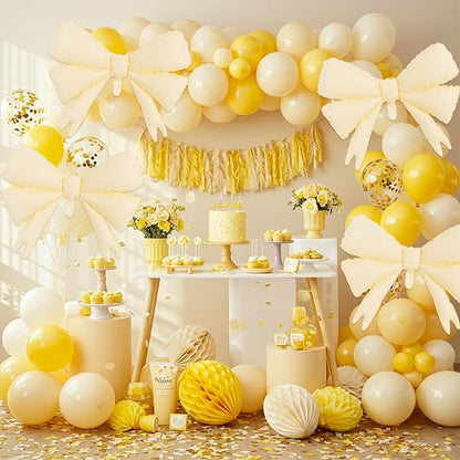 Vuzvuv 5 Pcs 30 Inch Foil White Bow Balloons - Image 5