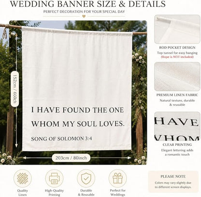 Chumia Christian Wedding Banner I Have Found The One Whom My Soul Loves Song of - Image 2