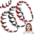 3 Pcs Vintage High Cranium Pearl Hairband Elegant Beaded Pearl Headbands with Teeth Comb Hair Hoop Band Headwear Fashion Braided Head Band Non Slip Hair Comb Hairs Accessories Gift for Women Girls
