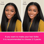 Lashey Seamless Clip in Hair Extensions Human Hair 130g 9pcs #1 Jet Black Light Yaki Straight 14 Inch Clip in Hair Extensions Full Pack with Soft PU Invisi Edge
