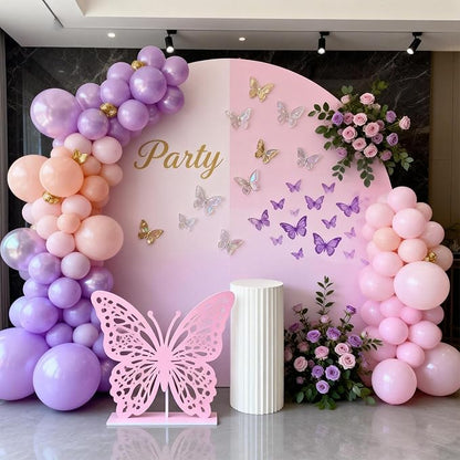 Pastel Pink and Purple Balloons, Princess Pearl Light Pink Purple Orange Latex - Image 5