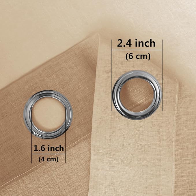 DWCN Taupe Ombre Sheer Curtains - Image 4