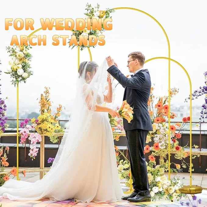 4 Pcs Water Weight Bags for Backdrop Stand, Slit Style Gold Balloon Arch Weights - Image 7