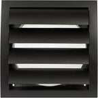 Repa Market 6 Inch Anthracite Dryer Vent Hood/Duct Cover for Walls or Ducting/ABS Plastic Grille with Flaps & Insect Screen/Exhaust and Dryer Vent Covers for Indoor & Outdoor Use