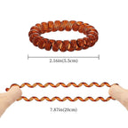 Coil Hair Ties for Thick Ponytail Holder Women No Crease Hair Ties Phone Cord Hairties with Plastic Spiral(Colourful Style 2)