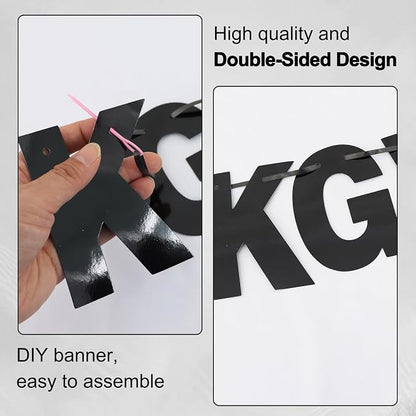 BEISHIDA Double-sided Black 116PCS A-Z DIY Letter Custom Banner Party Decor | - Image 3