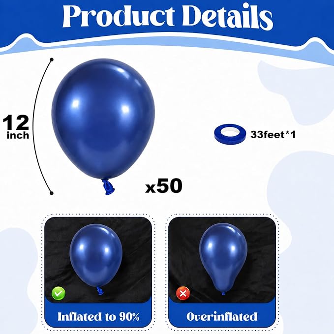 Navy Blue Balloons - Image 3