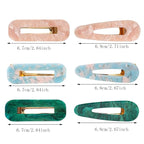 12 Pieces Acrylic Resin Marble Hair Clips Set, Decorative Pearls Hair Barrettes Sweet Decorative Bobby Pins Hairpin Headwear Hair Accessories Headwear for Women and Girls…