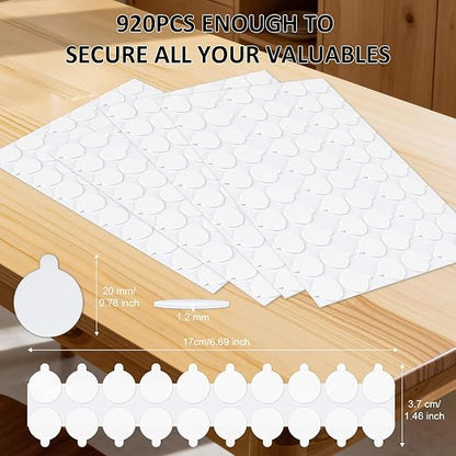 920 Pcs Double Sided Adhesive Dots, No Trace Sticky Putty Sticky Dot 20mm | - Image 2