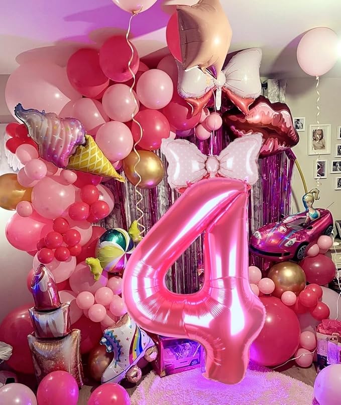40 inch Pink Number 4 Balloon - Image 4