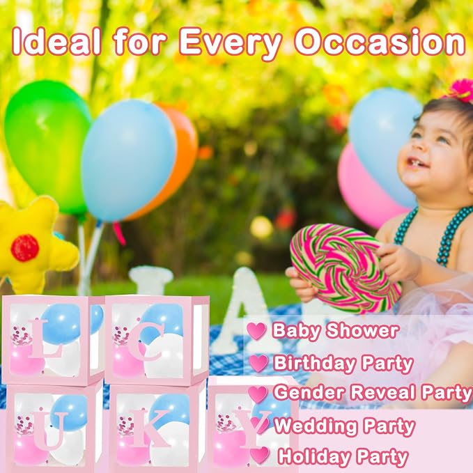 Pink Transparent Balloon Boxes - Image 6