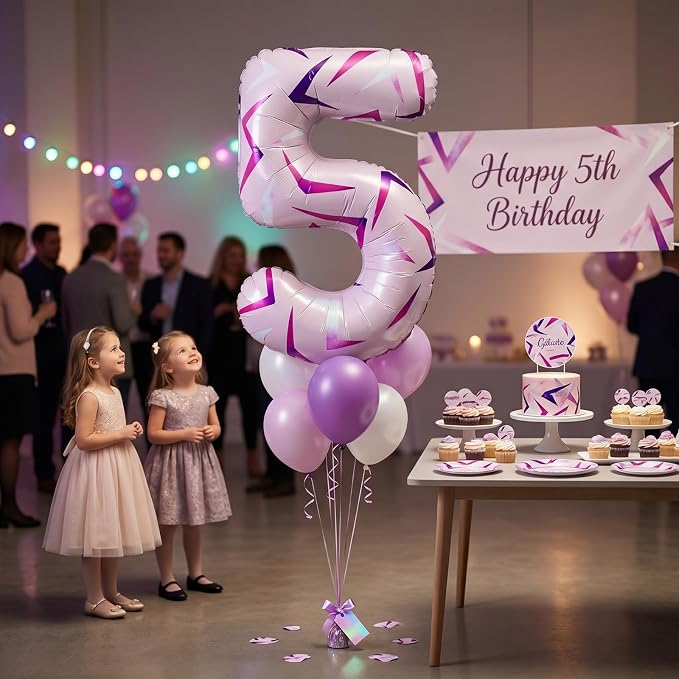 40 Inches Pink Number 5 Balloon - Image 3