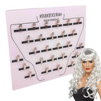 Extension Holder - Acrylic Hair Extension Organizer, Styling Hair Separator Board | Hair Tinsel Storage Plate with Clip for Wig Grafting, Sectioning, and Display for Home & Salon Use