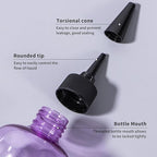 driew Applicator Bottles for Hair, 16.9oz Hair Squeeze Bottle for liquids Twist-On Top Tip Cap with Ratio Graduated Scale Color Applicator Bottle Dye Pack of 2 (16.9oz Clear Purple)