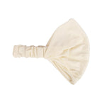 Motique Accessories Wide Cotton Head Band Solid Boho Yoga Style Soft Hairband (Cream)