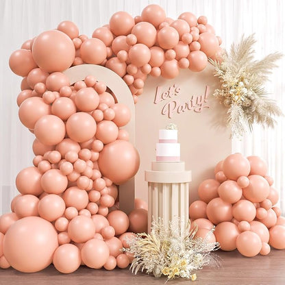 110pcs Peach Balloons, 18 12 10 5 inch Pastel Orange Balloons Different Sizes by Awenztech