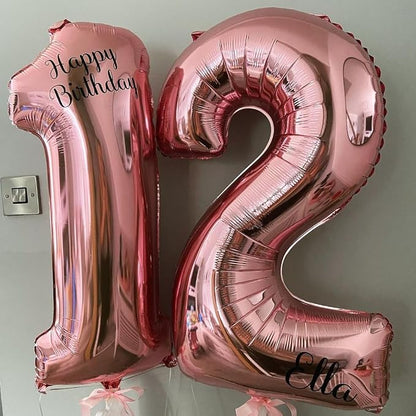Rose Gold 11 Number Balloons, 40 Inch Big Giant Jumbo 11 Balloon Numbers Rose - Image 3