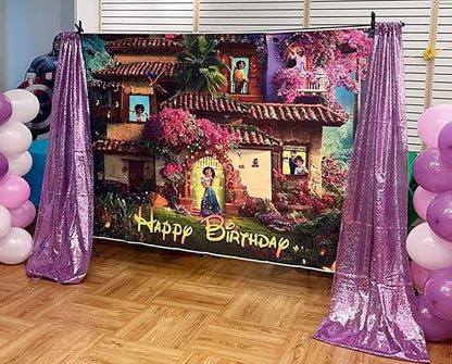Poise3EHome 2Pcs 2Ft x 8Ft Sequin Backdrop Curtains, Glitter Photography - Image 9