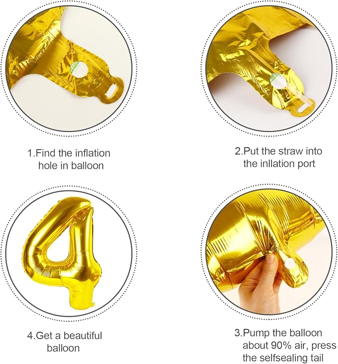 Number Balloons 40 Inch Gold 7 Balloon - Image 6