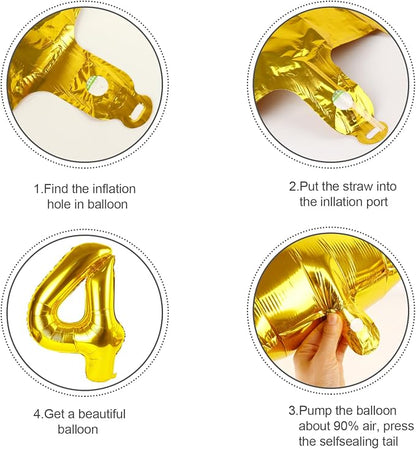 Numbers 12 Balloon 40Inch Gold Balloons - Image 6
